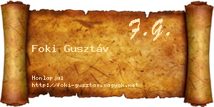 Foki Gusztáv névjegykártya