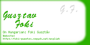 gusztav foki business card